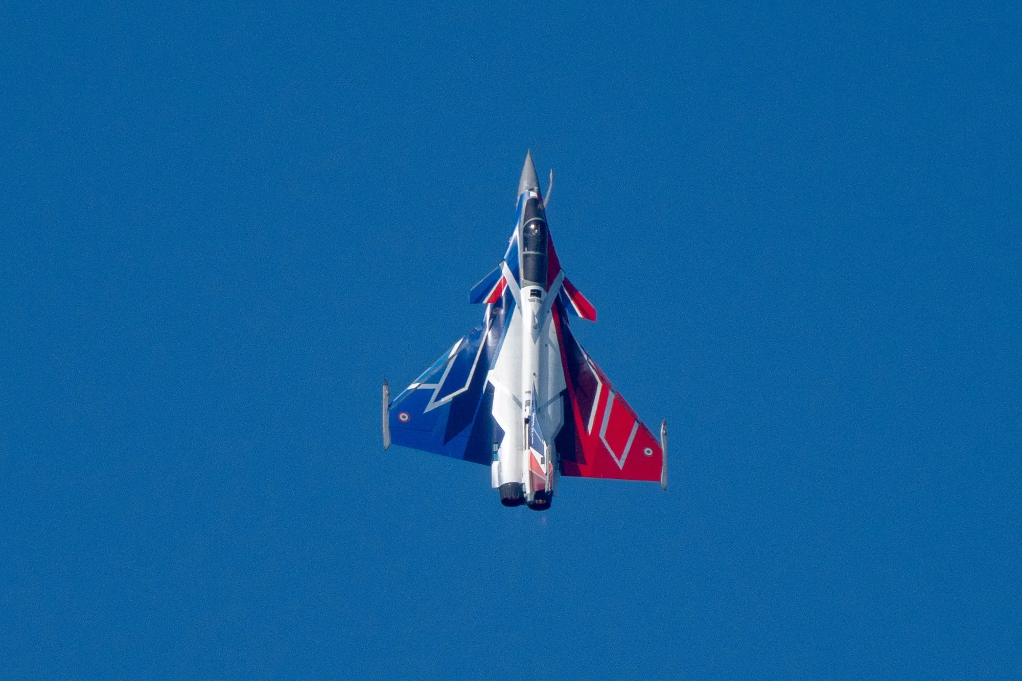 A Dassault Rafale air display at the Paris Air Show.