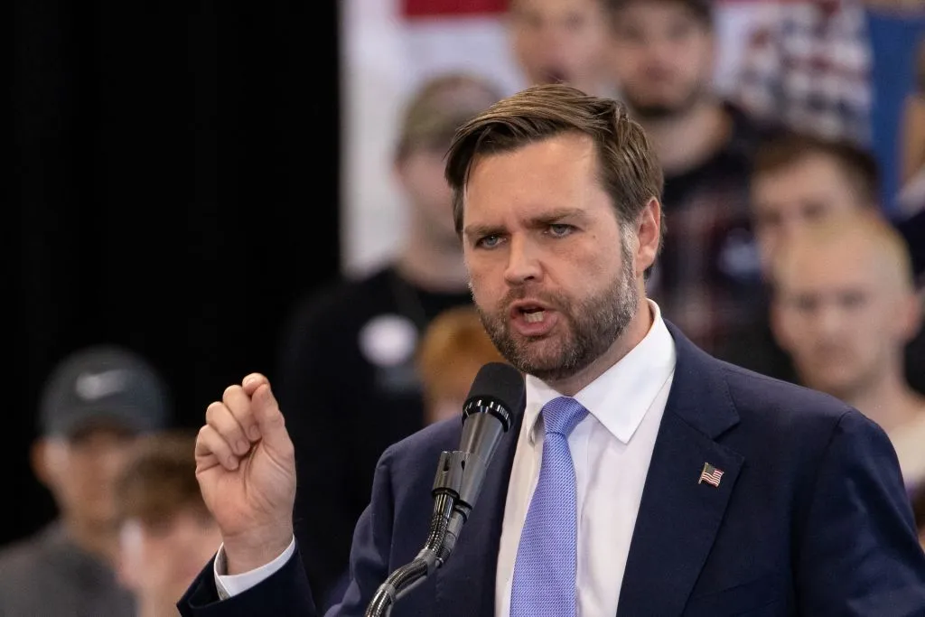 J.D. Vance in Erie, Pennsylvania, on Oct.&nbsp;26.