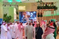Attendees at the Saudi Green Initiative event in Egypt's Sharm el-Sheikh during the COP27 climate meeting.