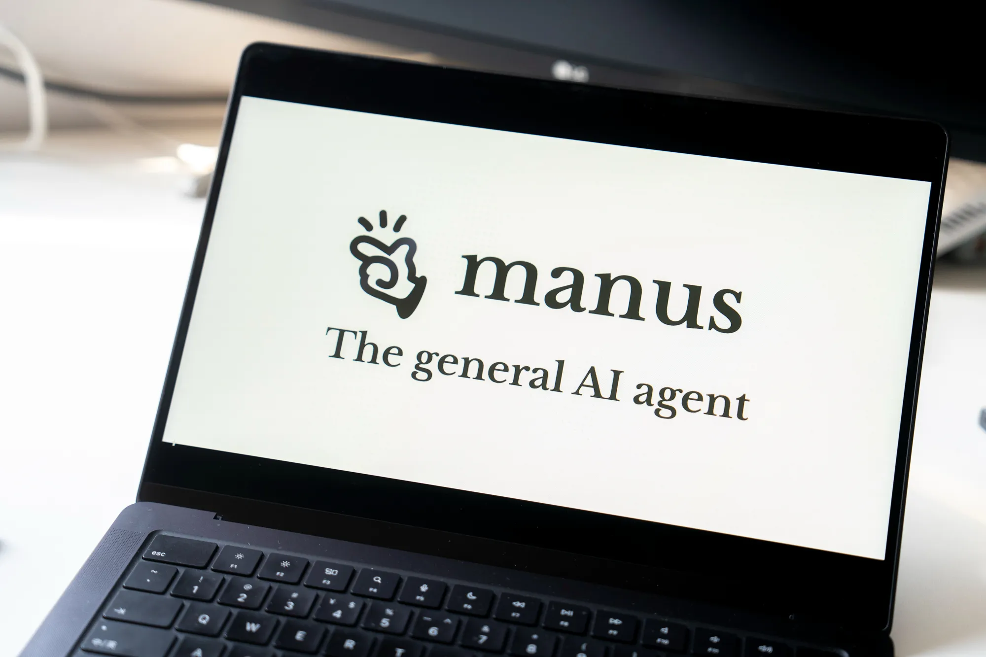 The Manus AI logo arranged on a computer in Shanghai, China, on Wednesday, Jan. 7, 2026.