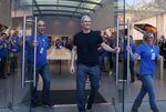 Tim Cook, chief executive officer of Apple Inc., at a store in Palo Alto, California.
