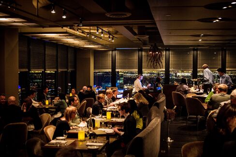 At Canoe: stunning views, credible food, multiple seating options.