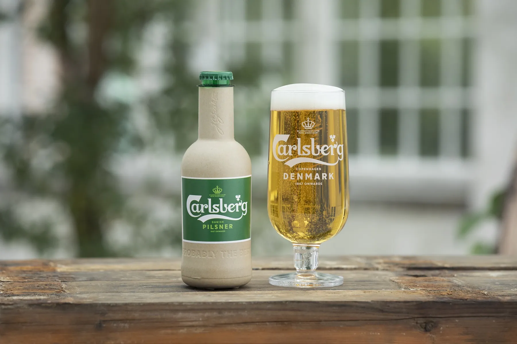 Carlsberg wood fiber prototype bottle
