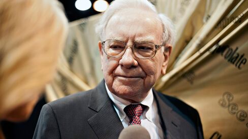 Warren Buffett is pictured prior to a Berkshire Hathaway shareholders meeting in Omaha, Neb., on May 3, 2014.
