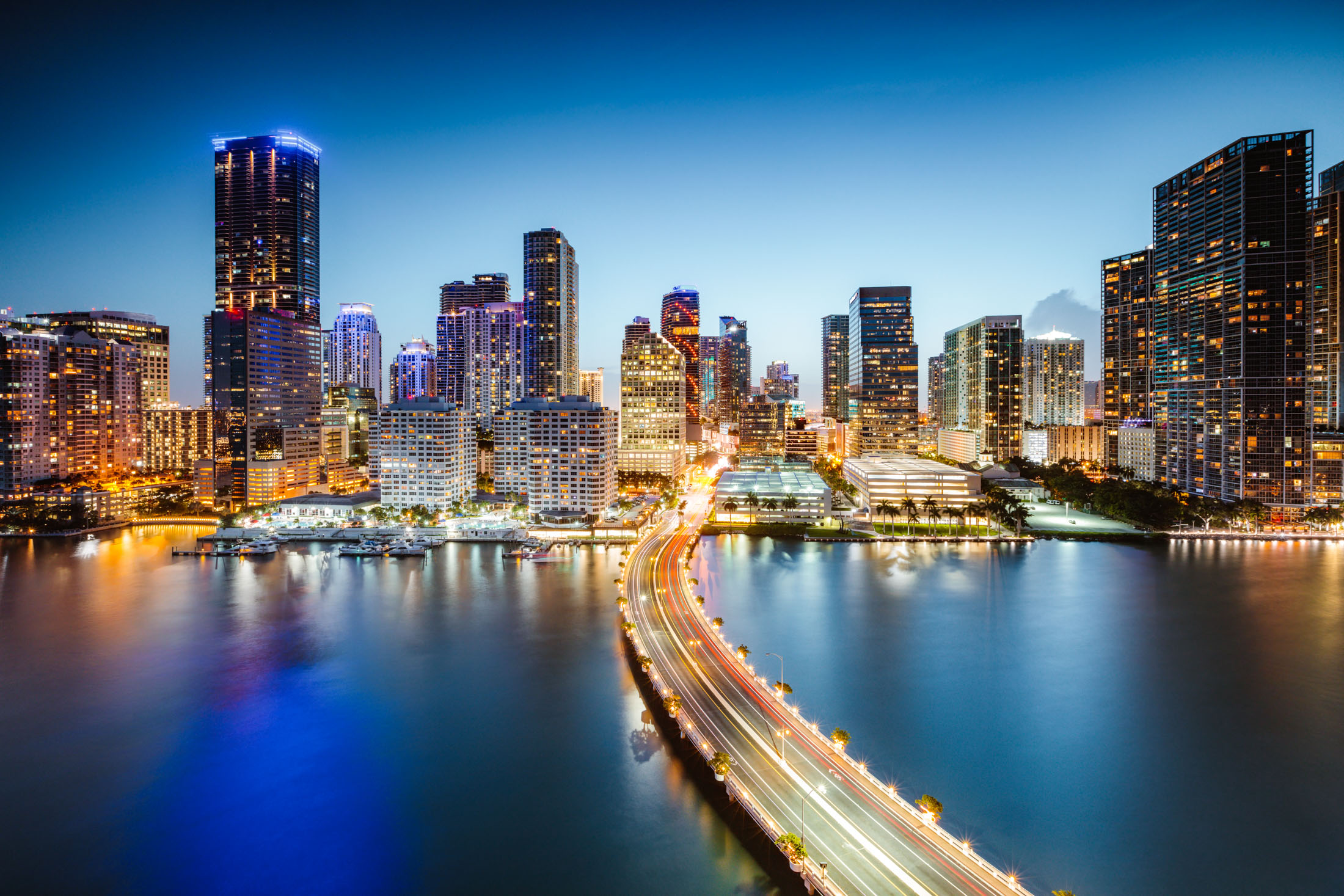 The skyline of Miami, which has seen a major slowdown in super-prime residential sales.