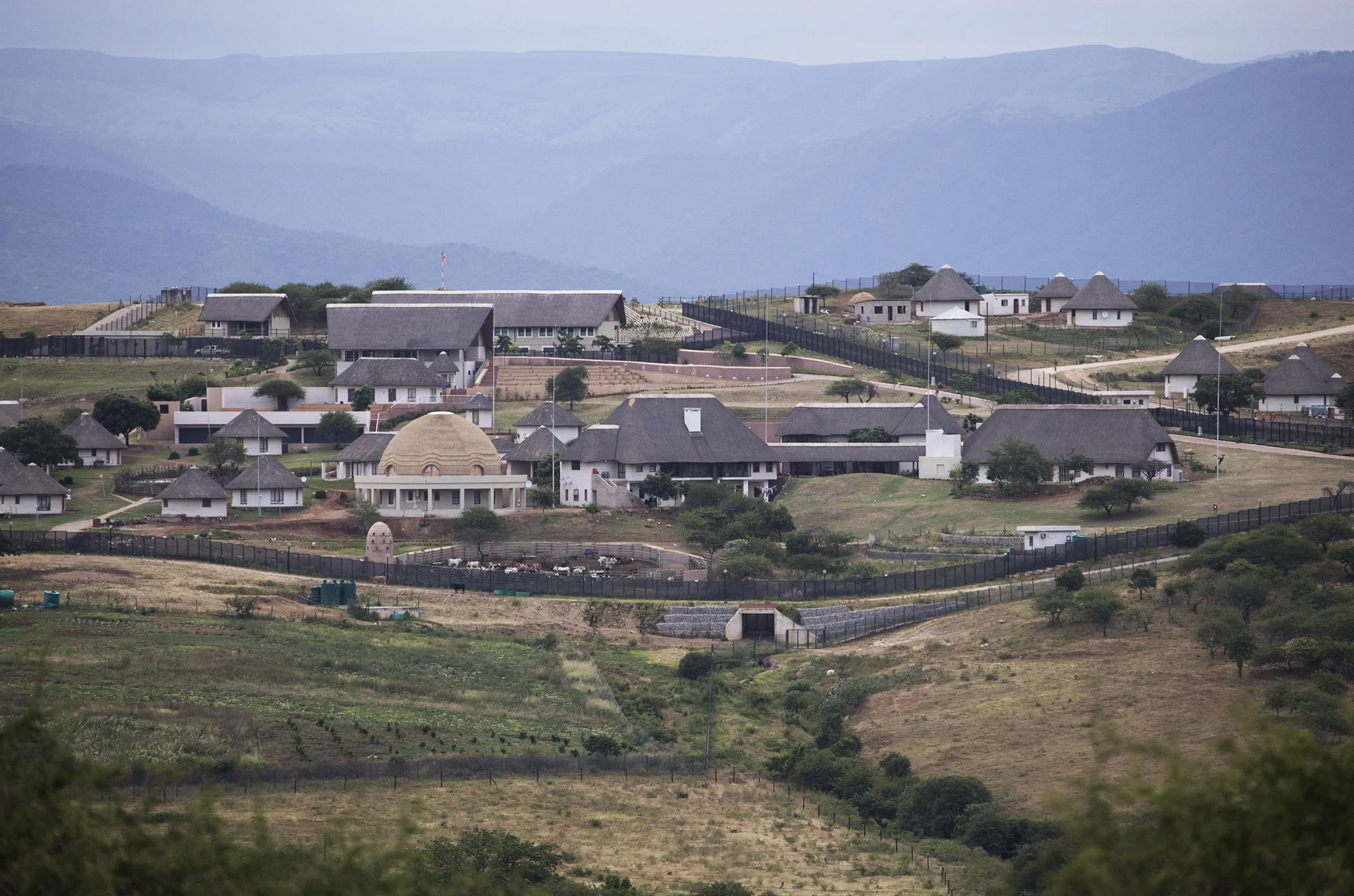 Jacob Zuma’s homestead in Nkandla, South Africa in 2014.
