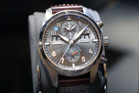 The IWC perpetual uses a different style of display, with both date and month windows.