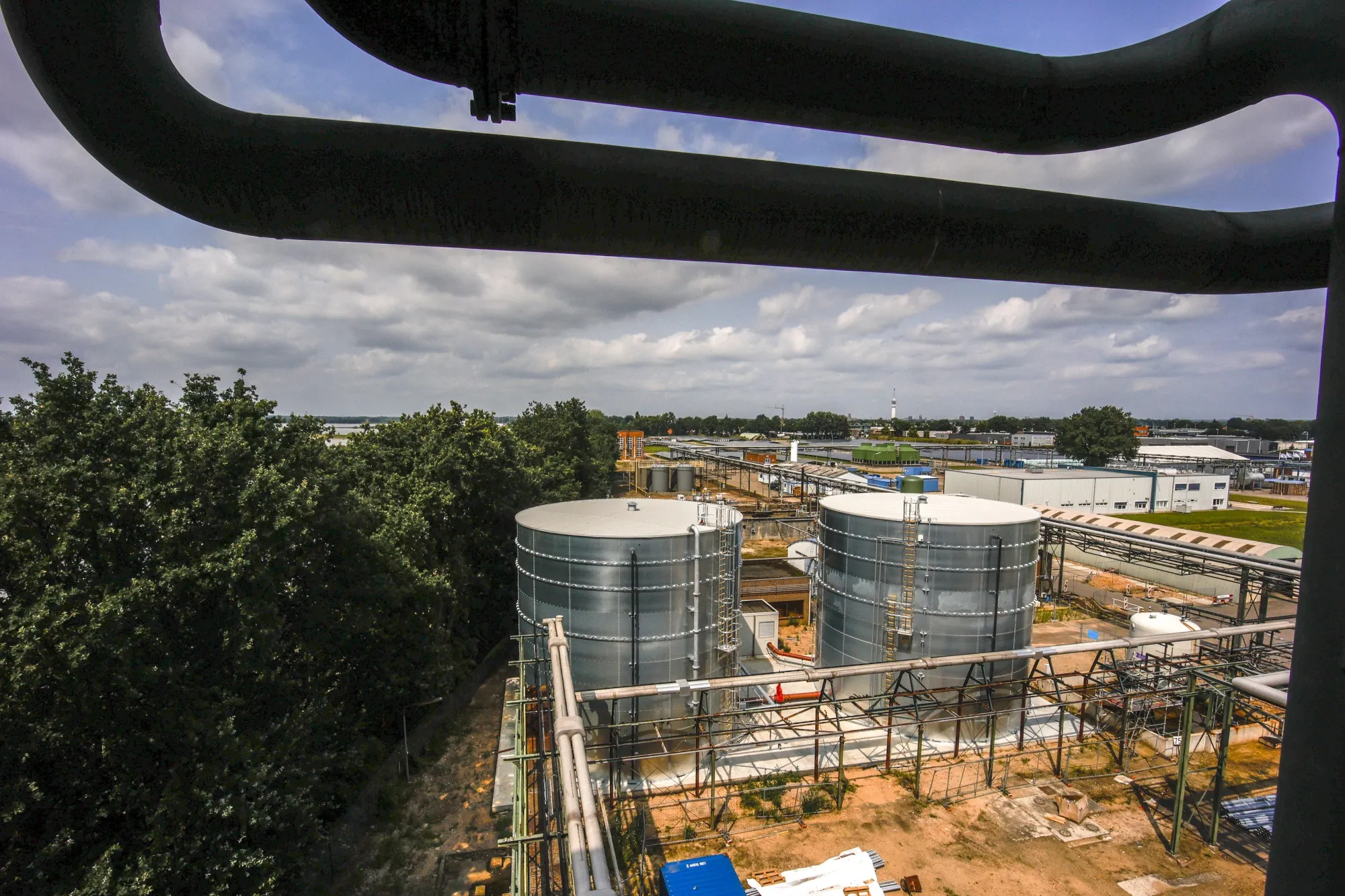 Storage tanks at a chemicals plant in Herten, Netherlands.&nbsp;