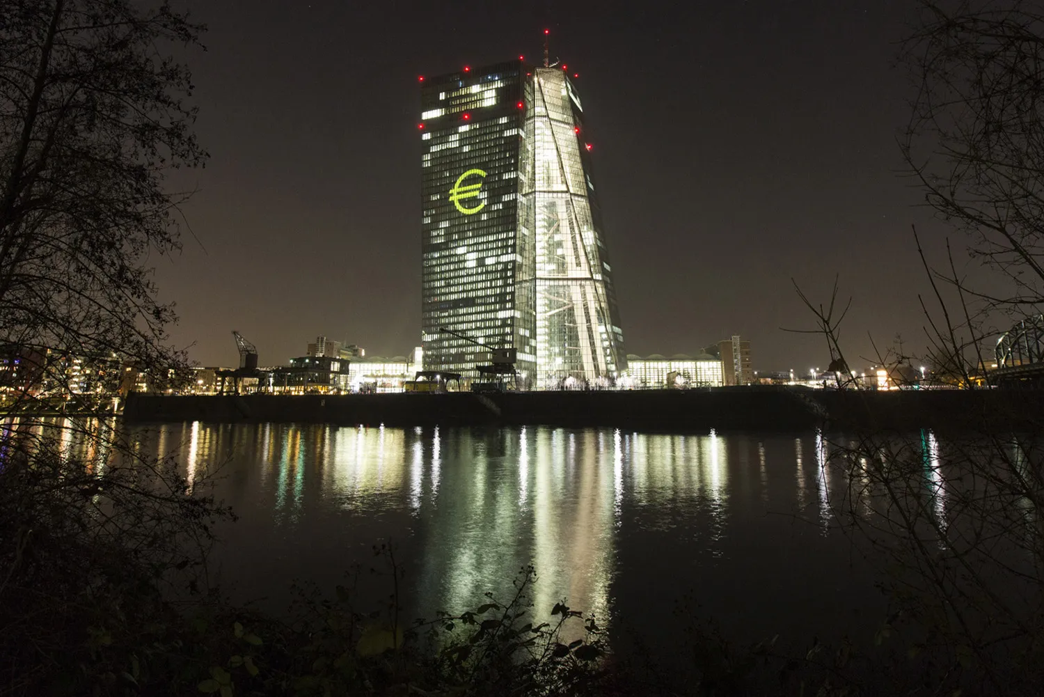 European Central Bank headquarters in Frankfurt.
