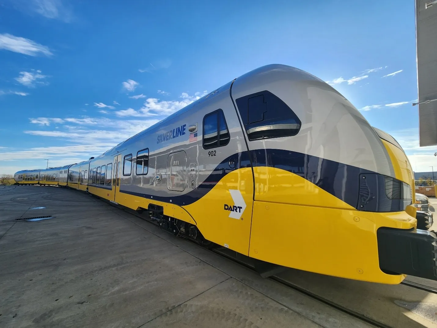 A Dallas Area Rapid Transit (DART) Silver Line train. 