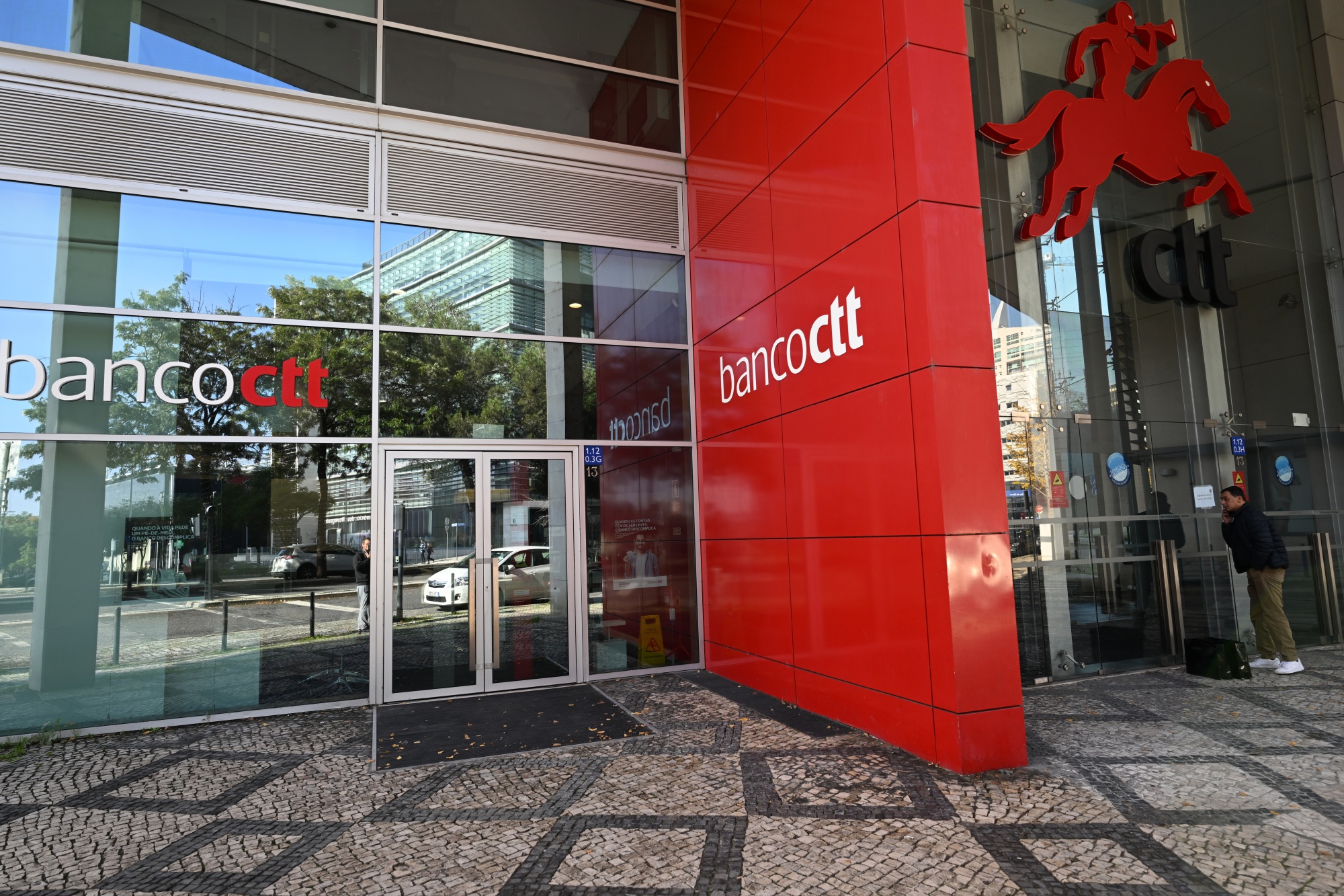A Banco CTT SA branch in the Parque das Nacoes district in Lisbon.