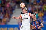 Marion Torrent of Montpellier in action during the Womens Joan Gamper Trophy match between FC Barcelona and Montpellier at Estadi Johan Cruyff on August 22, 2022 in Barcelona, Spain. (Photo by Jose Breton/Pics Action/NurPhoto via Getty Images)