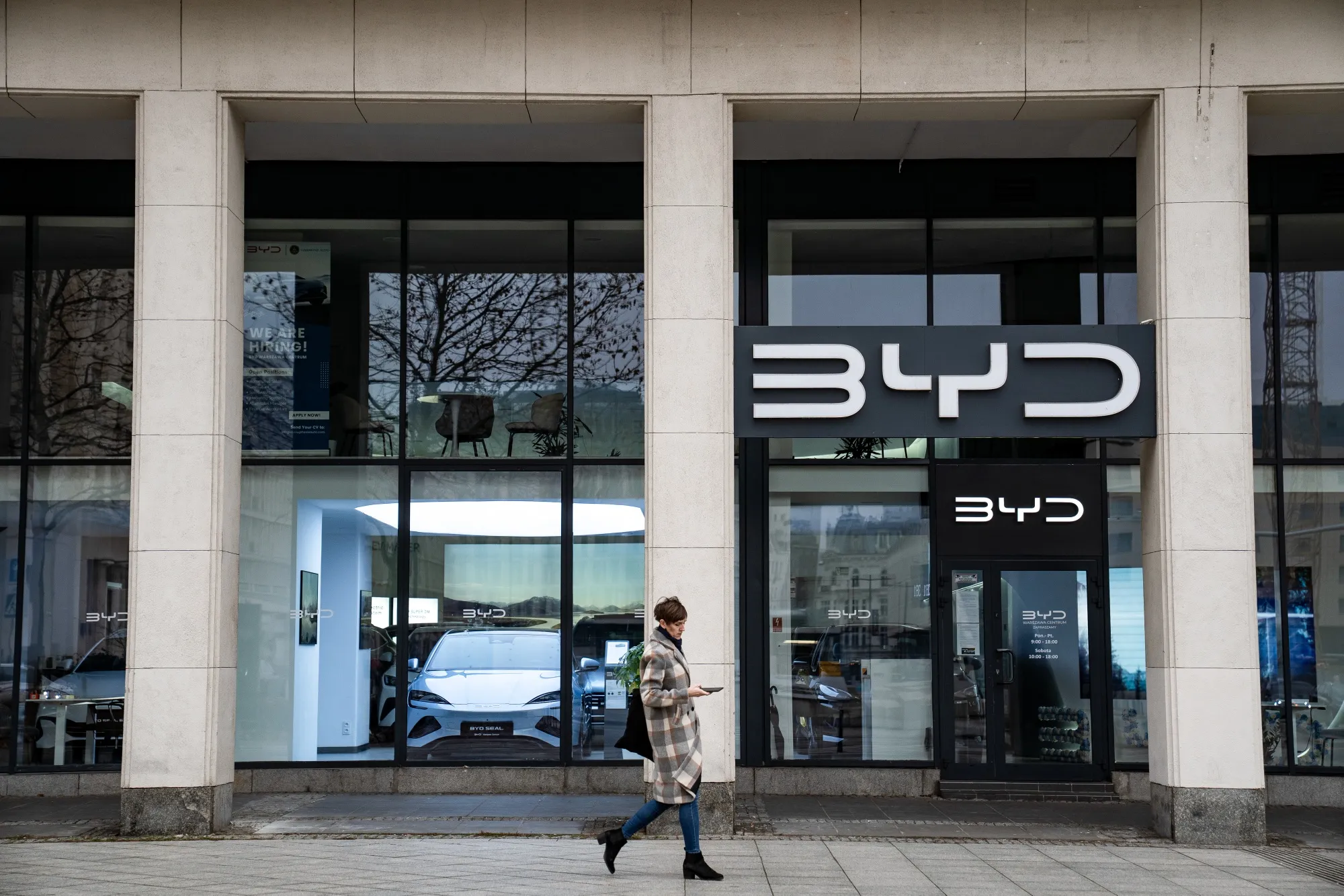 A BYD Co. dealership in Warsaw.