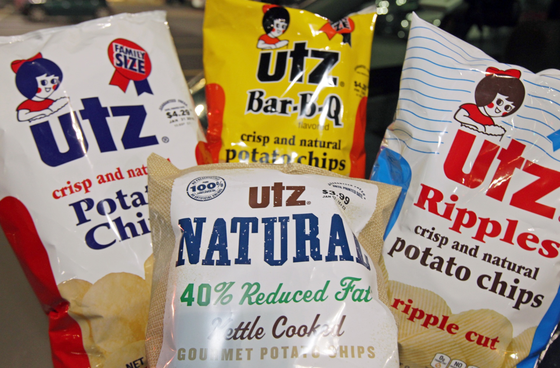 Utz Brands potato chips in Boston.