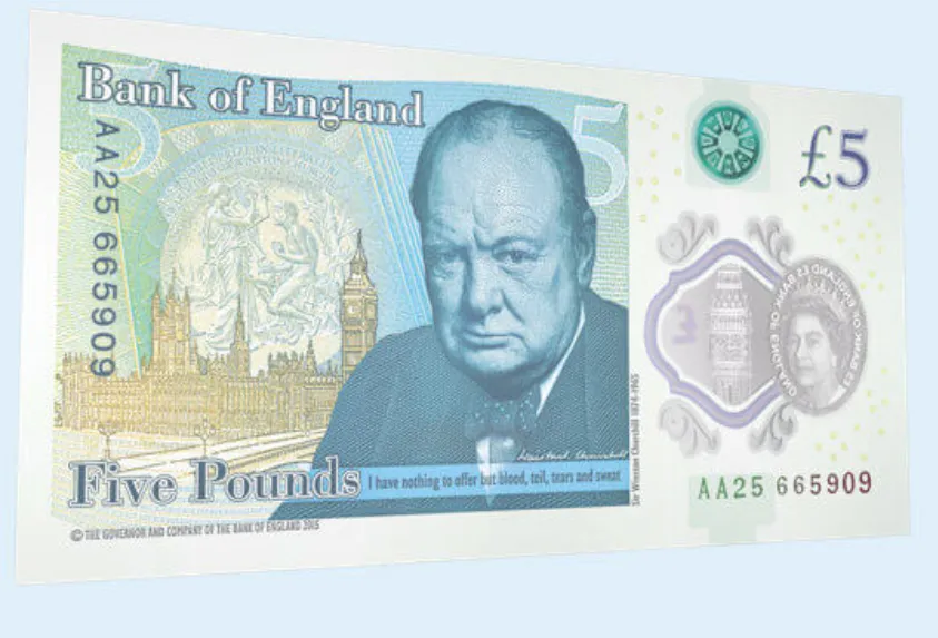 Bank of England Unveils First Plastic Note Featuring Churchill