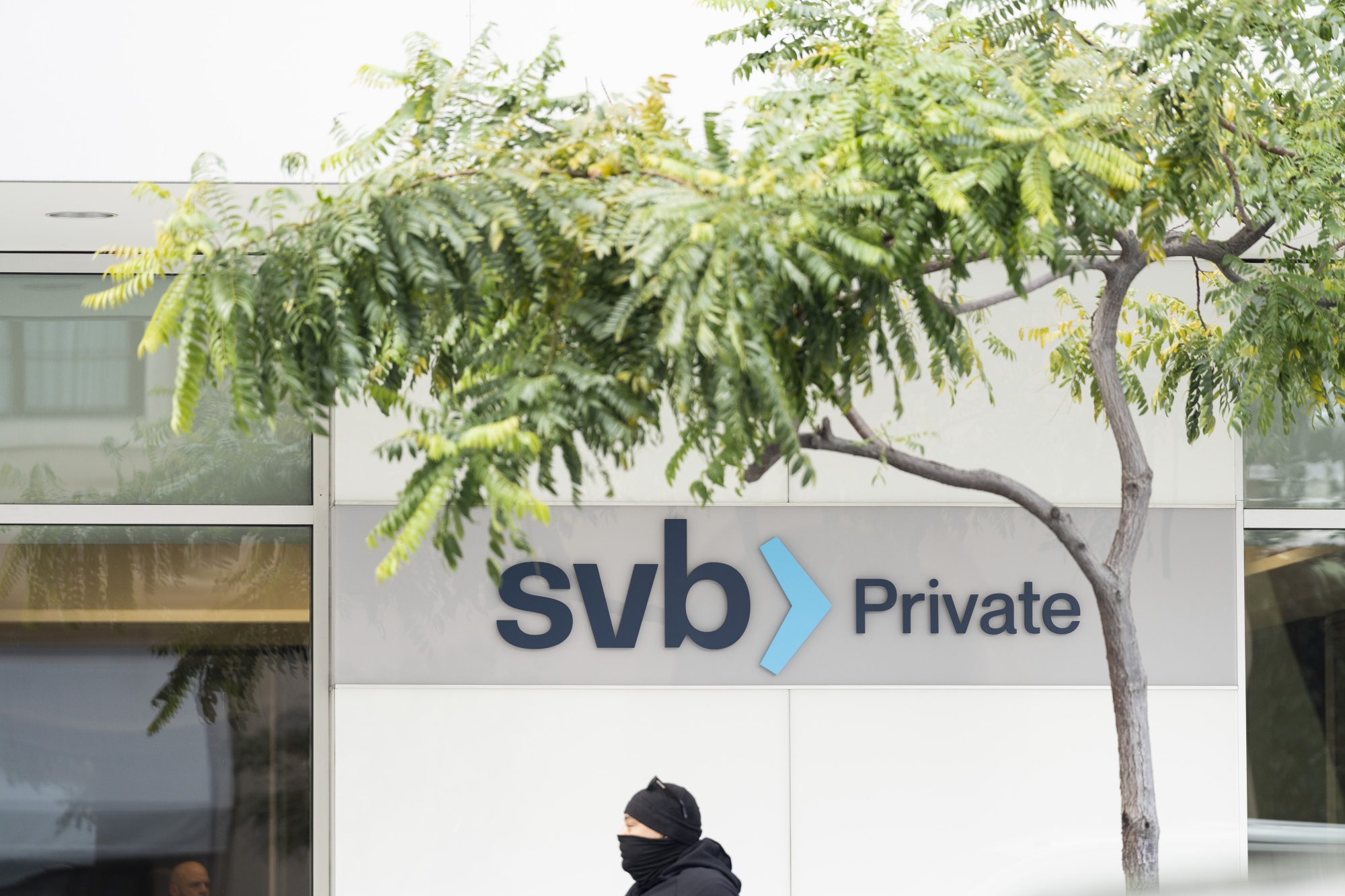 A Silicon Valley Bank branch in Beverly Hills, California, US, on Monday, March 13, 2023. The collapse of Silicon Valley Bank has prompted a global reckoning at venture capital and private equity firms, which found themselves suddenly exposed all together to the tech industry's money machine.