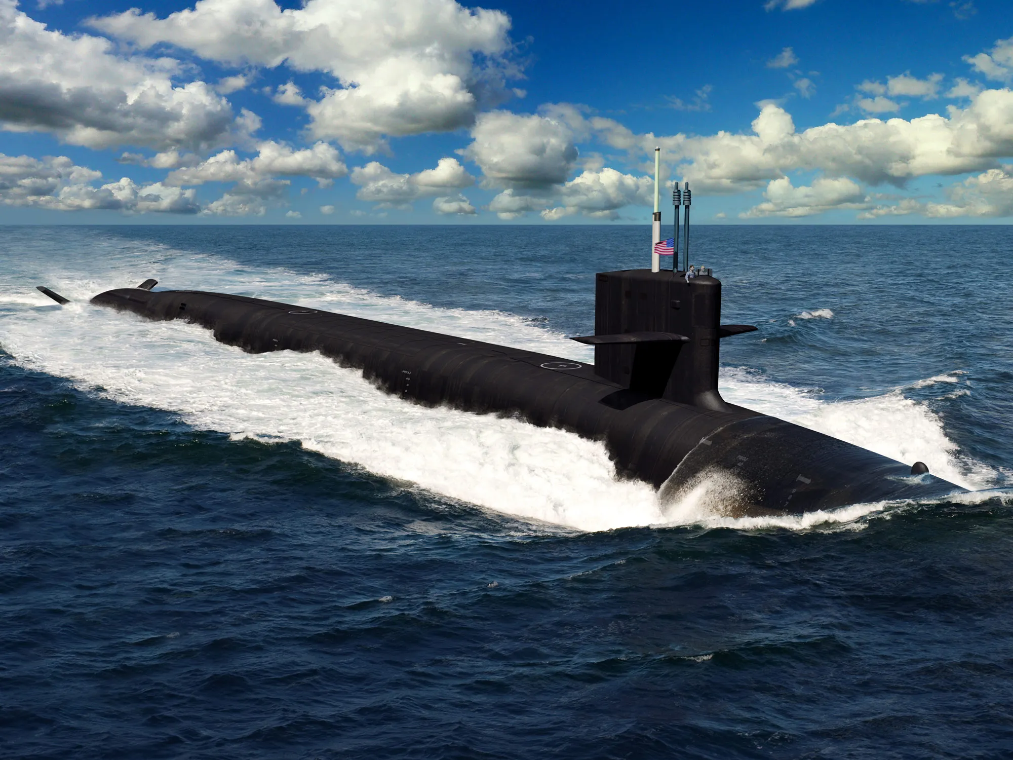 An artist rendering of the future Columbia-class ballistic missile submarine.