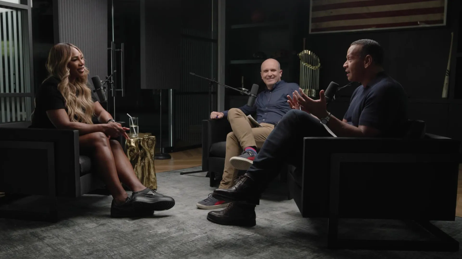 Serena Williams,&nbsp;left, on the&nbsp;The Deal with Alex Rodriguez and Jason Kelly