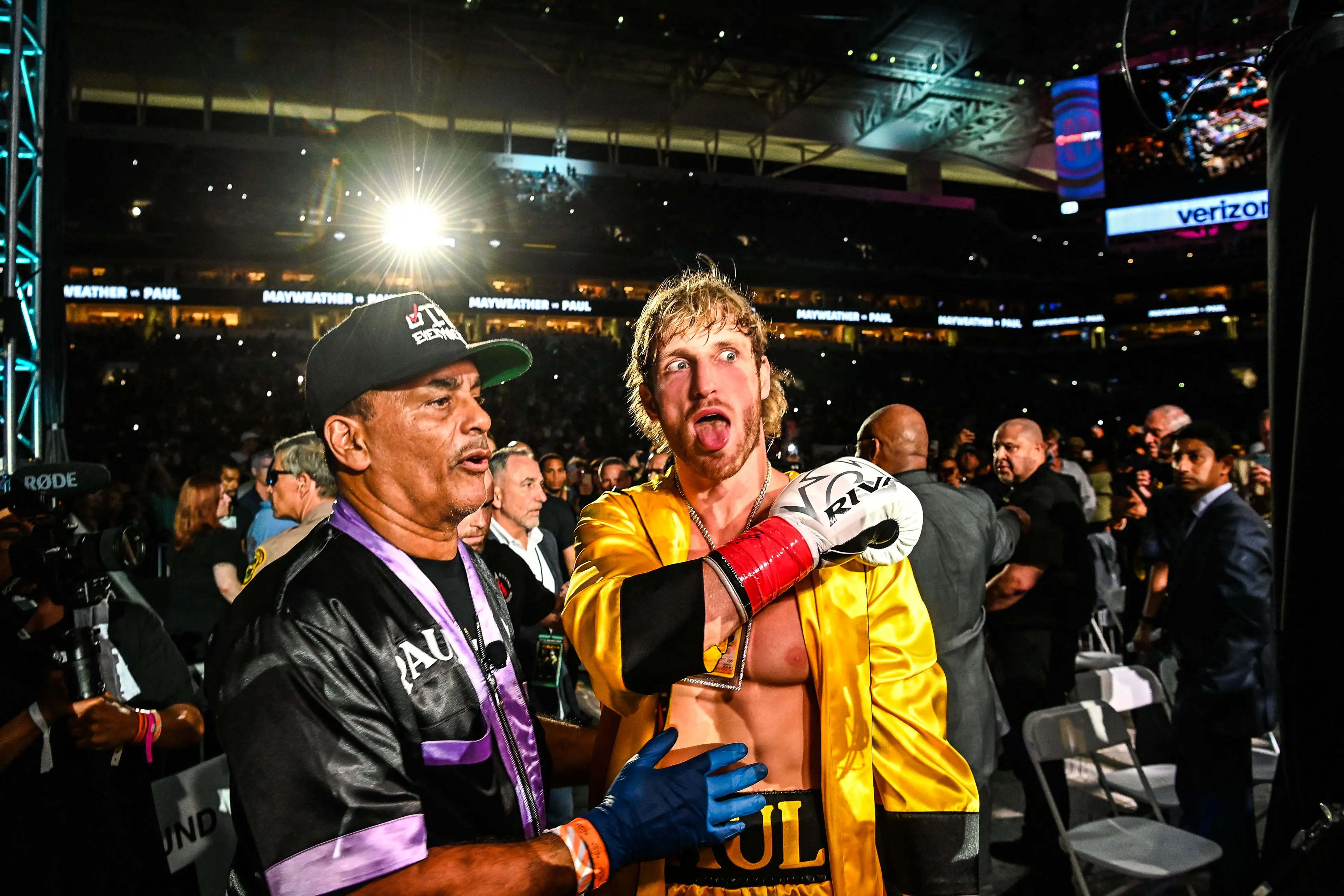 YouTube personality Logan Paul arrives to fight former world welterweight king Floyd Mayweather in Miami, on June 6.
