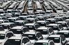 General Motors Co. (GM) Chevrolet automobiles bound for export stand parked at the Port of Incheon in Incheon, South Korea, on Friday, April 19, 2013. The Bank of Korea is scheduled to release South Korea's first quarter gross domestic product figures on April 25.