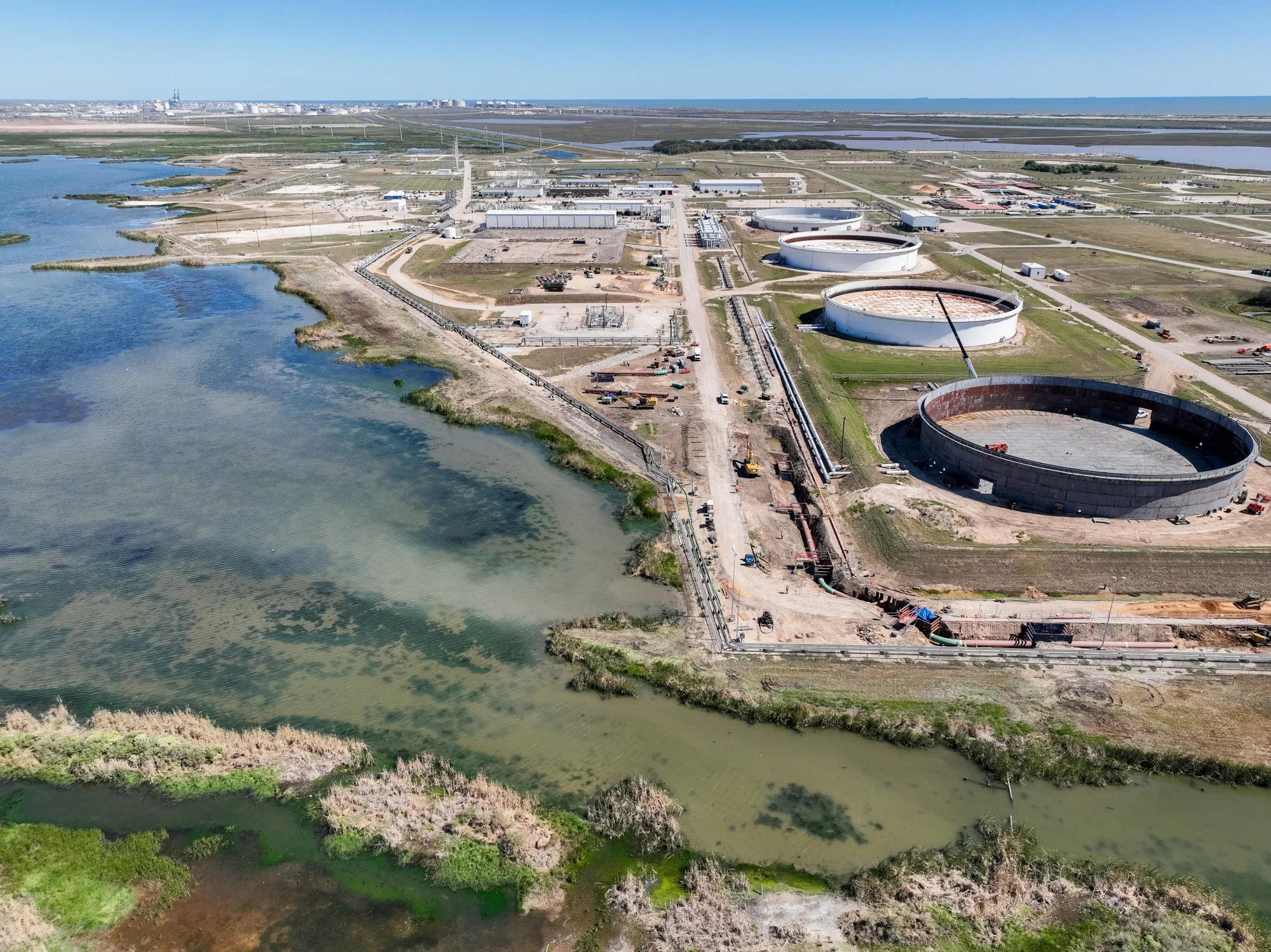 A US Strategic Petroleum Reserve site at Bryan Mound, near Freeport, Texas.