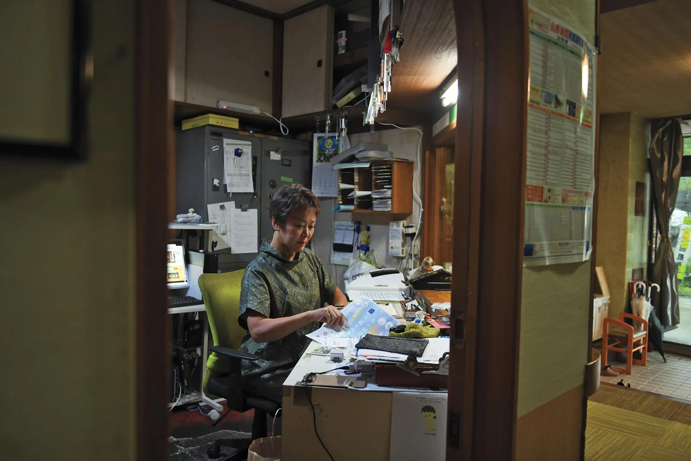 Chigusa Sato Nolen working at Yoshidaya Ryokan