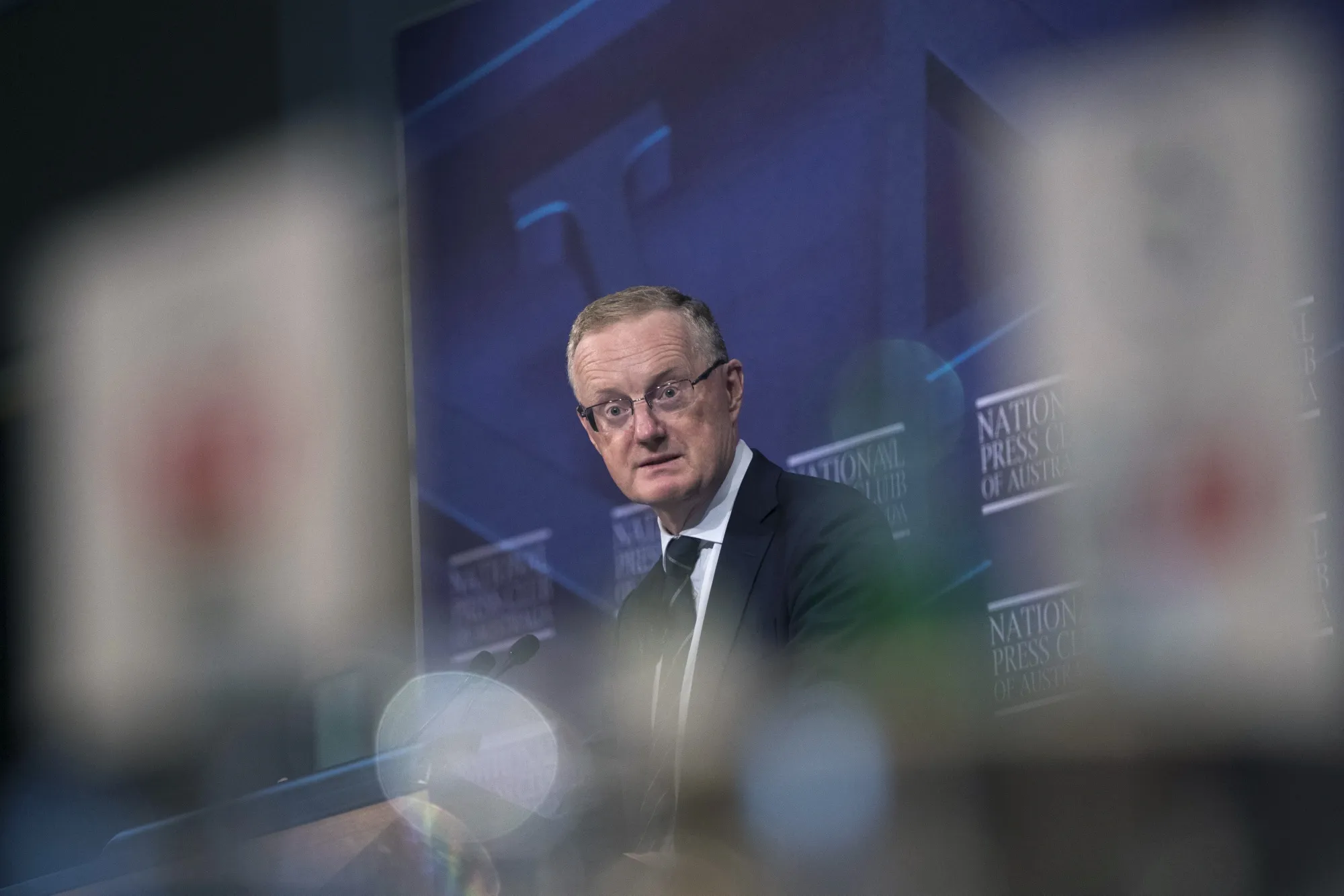 Philip Lowe speaks in Sydney on Feb. 2.