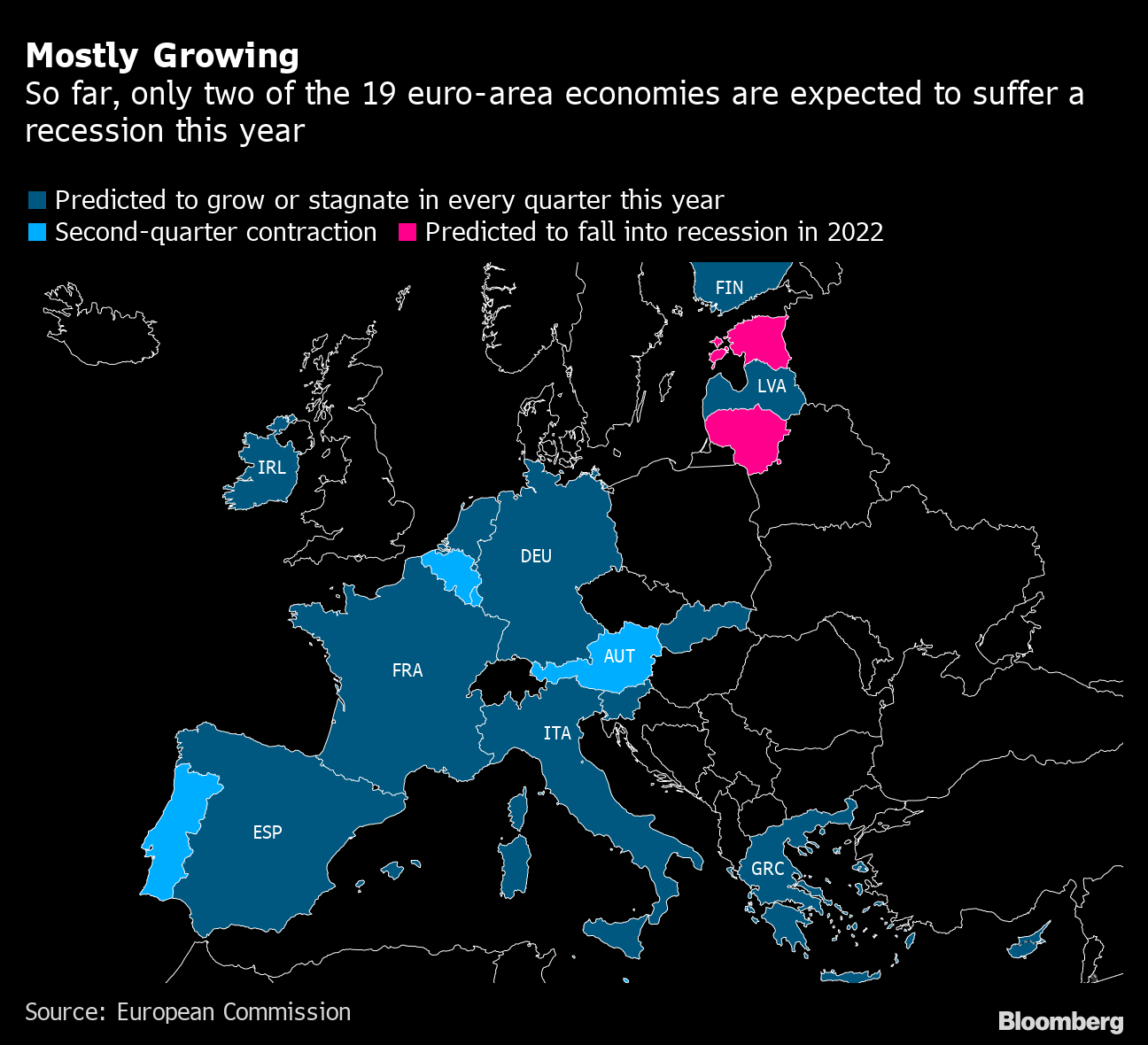 Europe's Impending Recession Leaves ECB in Deeper Policy Bind - Bloomberg