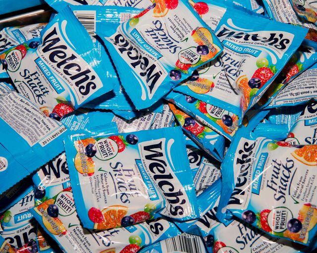 Bags of Welch’s Fruit Snacks.
