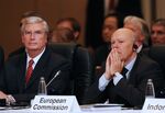 Jos Delbeke, right, takes part in the opening ceremony for the G8 Environment Ministers Meeting in Kobe City, Japan in 2008.