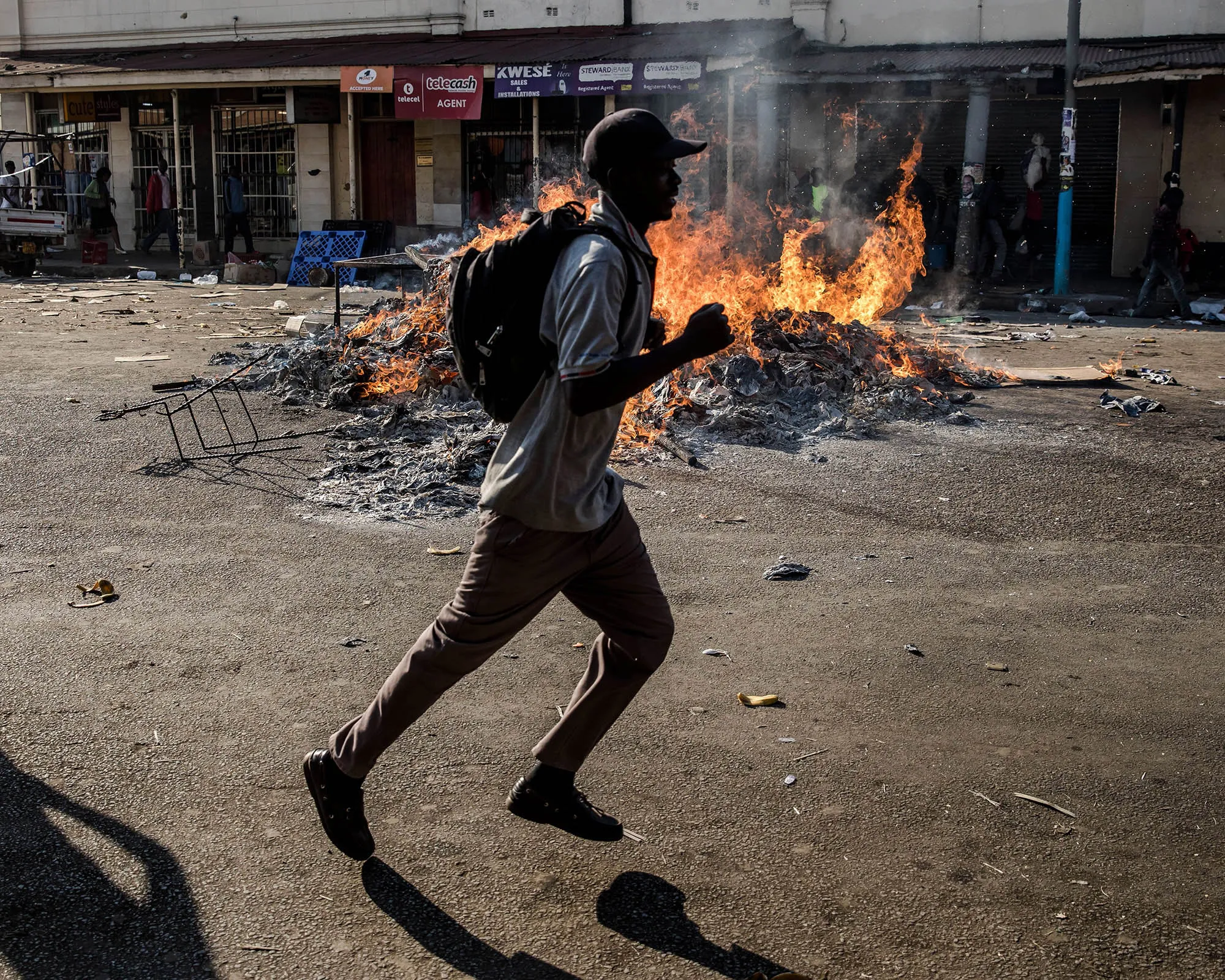 Protests in Harare on Aug. 1.