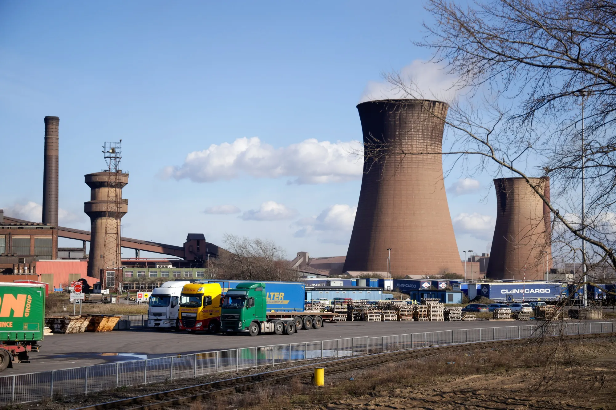 The steel merchant bar manufacturing plant&nbsp;in Scunthorpe, UK.