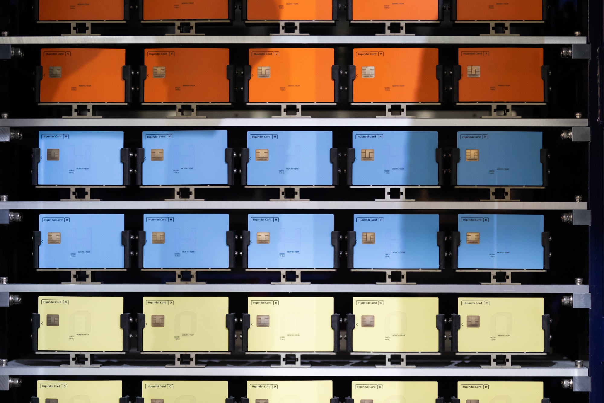 Hyundai Card Corp. credit cards in Seoul. Photographer: SeongJoon Cho/Bloomberg