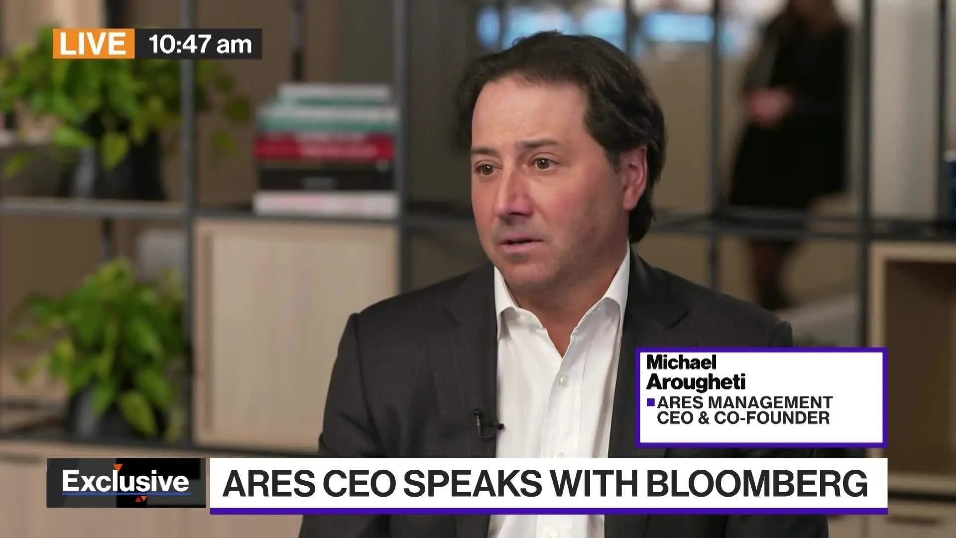 Watch Ares CEO Arougheti on Succession Plans, Fed, Mergers - Bloomberg