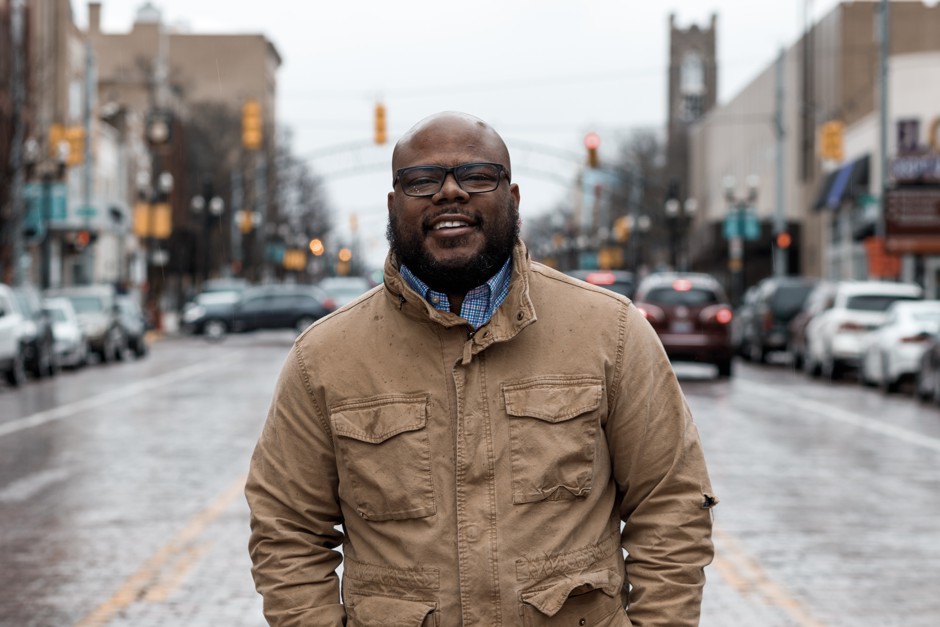 From crisis to opportunity: Lev Hunter, a Flint resident who works at a hospital, is also a local entrepreneur behind the Daily Brew, a coffee start-up.