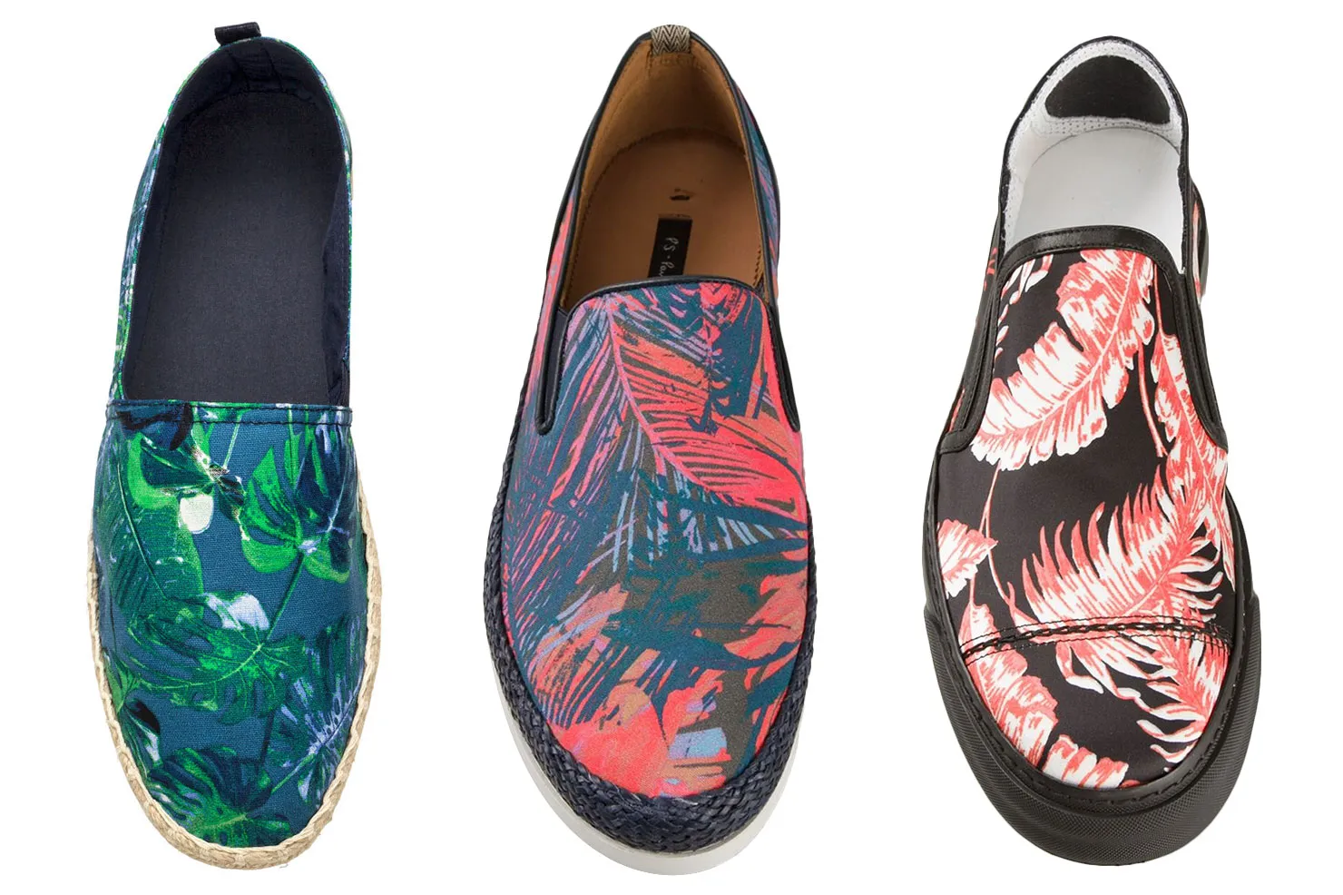 Mens Zara tropical print slip on shoes Zara Men main image 4