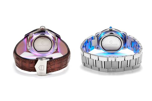 The Chronos can fit on the back of most watches, and the brand has an app to help you make sure it fits on yours.