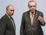 Vladimir Putin, left, and Recep Tayyip Erdogan.