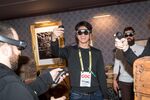 Attendees use Magic Leap Inc. Magic Leap One AR headsets and controllers&nbsp;at the Game Developers Conference in San Francisco, California.