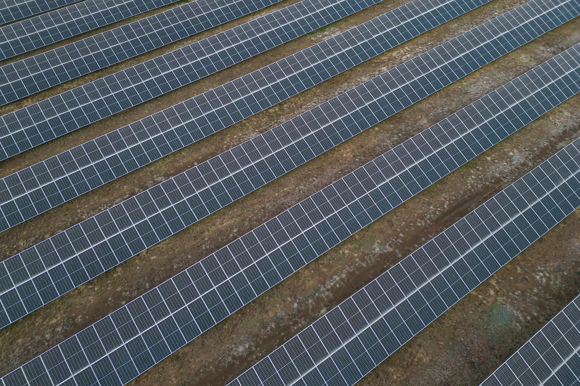Photovoltaic panels in Frankfort, South Africa.