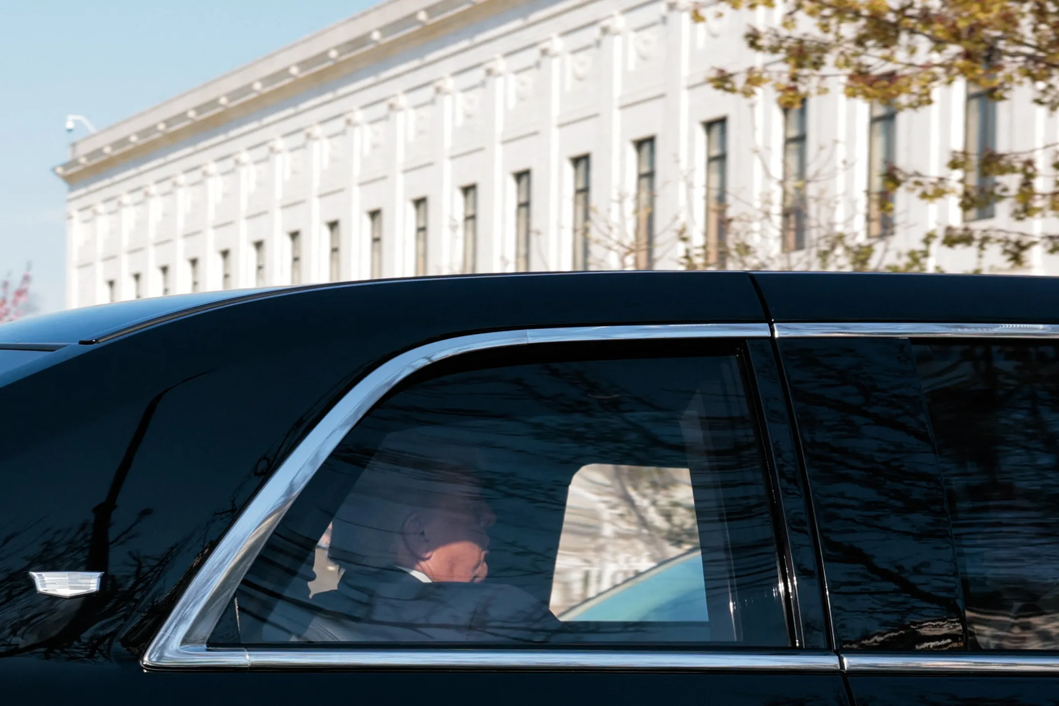 President Donald Trump arrives at the US Supreme Court in Washington on April 1.