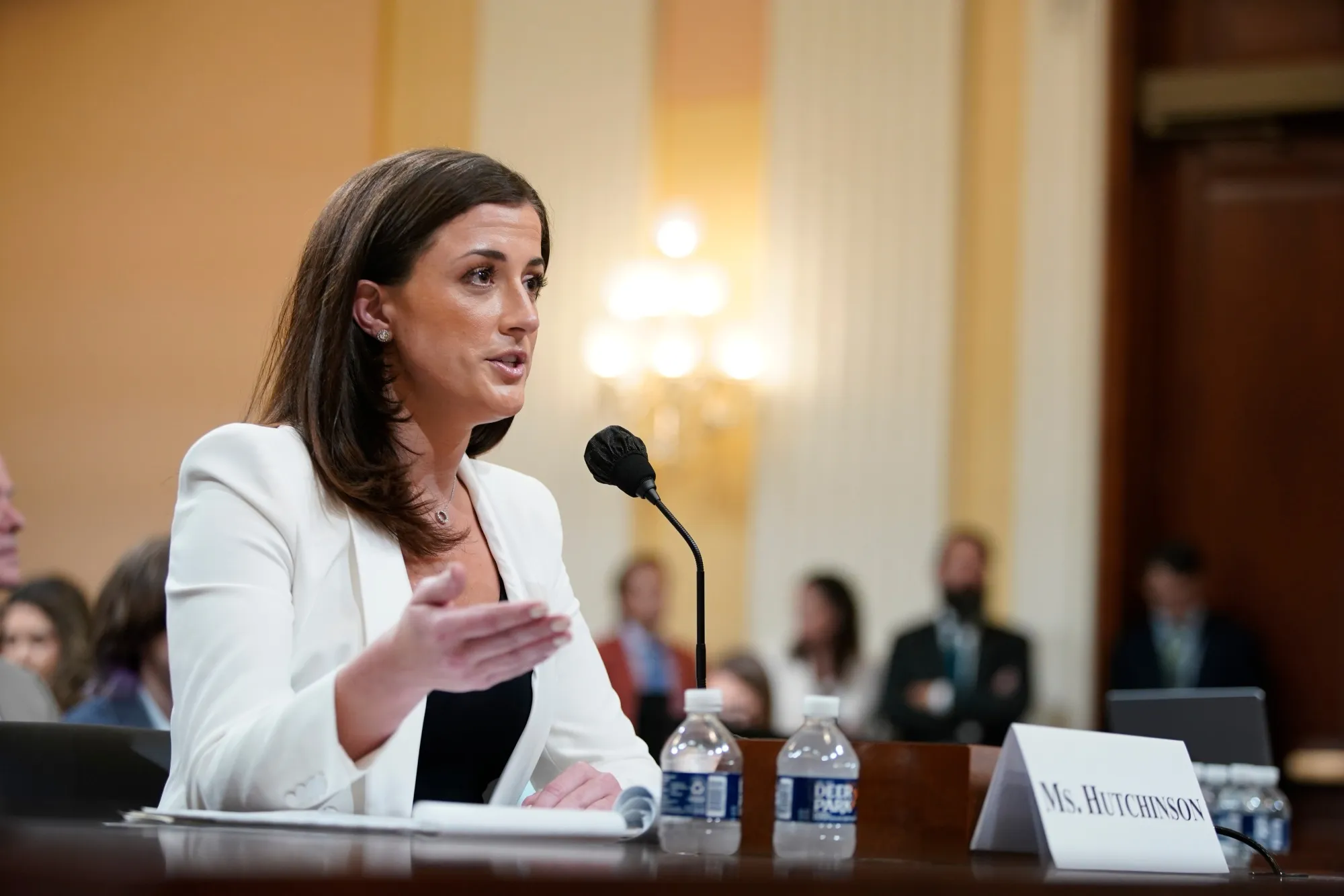 Cassidy Hutchinson testifies before the&nbsp;Select Committee to Investigate the January 6th Attack on the US Capitol on June 28.