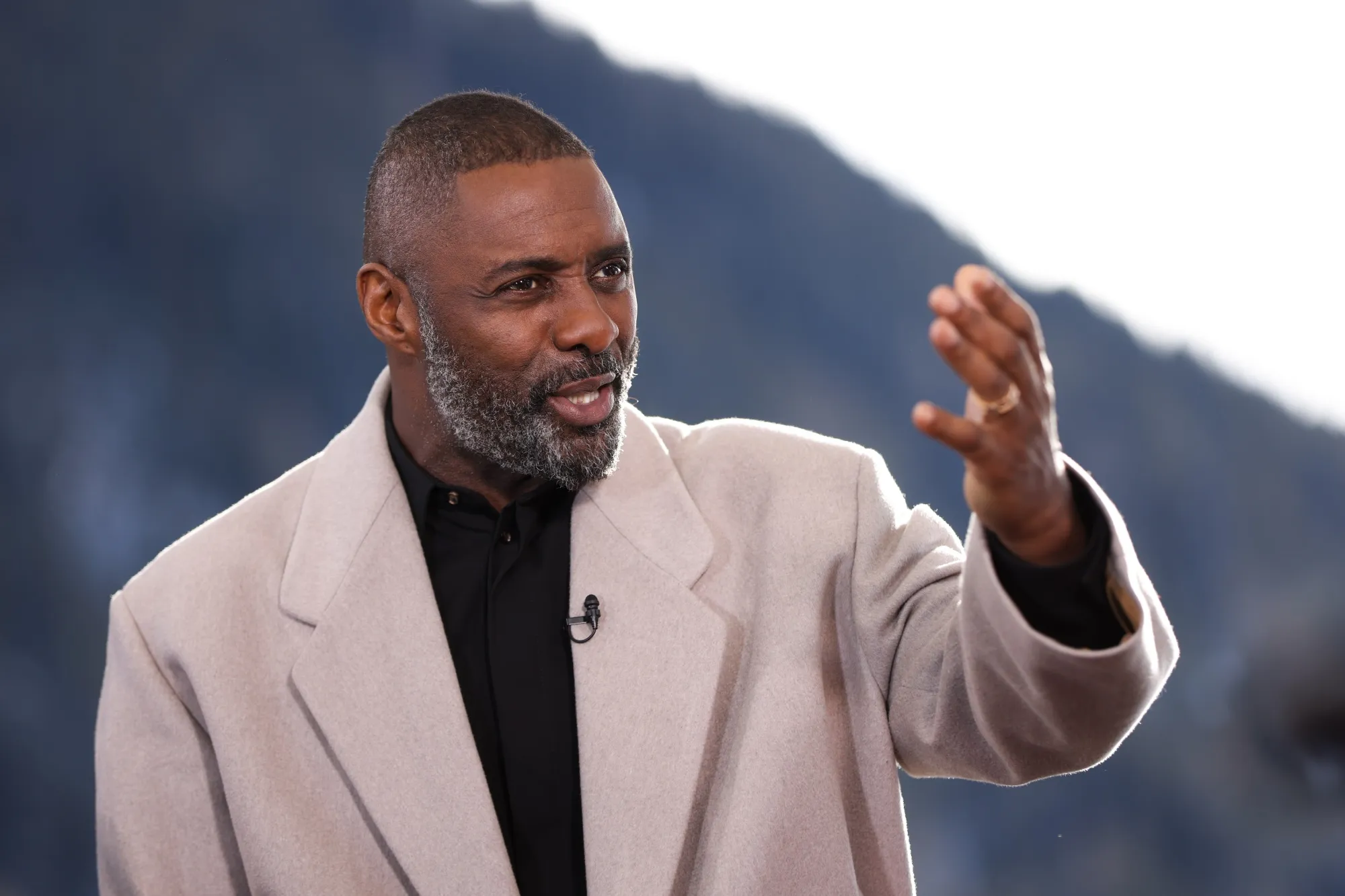 Idris Elba during a Bloomberg TV&nbsp;interview at the World Economic Forum&nbsp;in Davos, Switzerland, on Tuesday, Jan. 17, 2023.&nbsp;