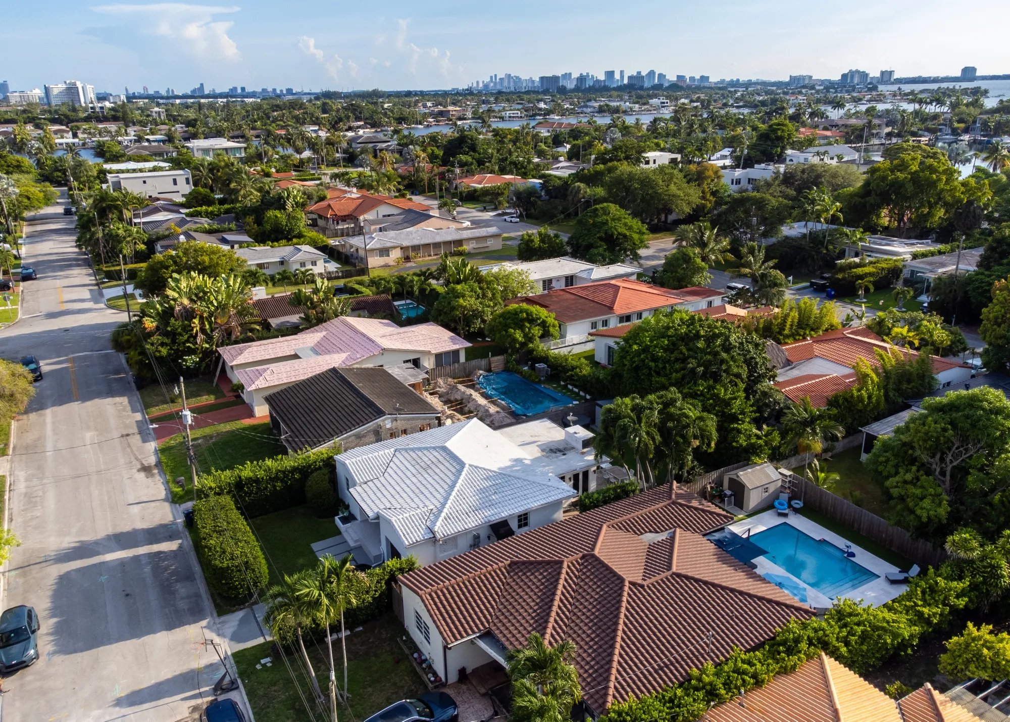 Homes in Surfside, Florida.