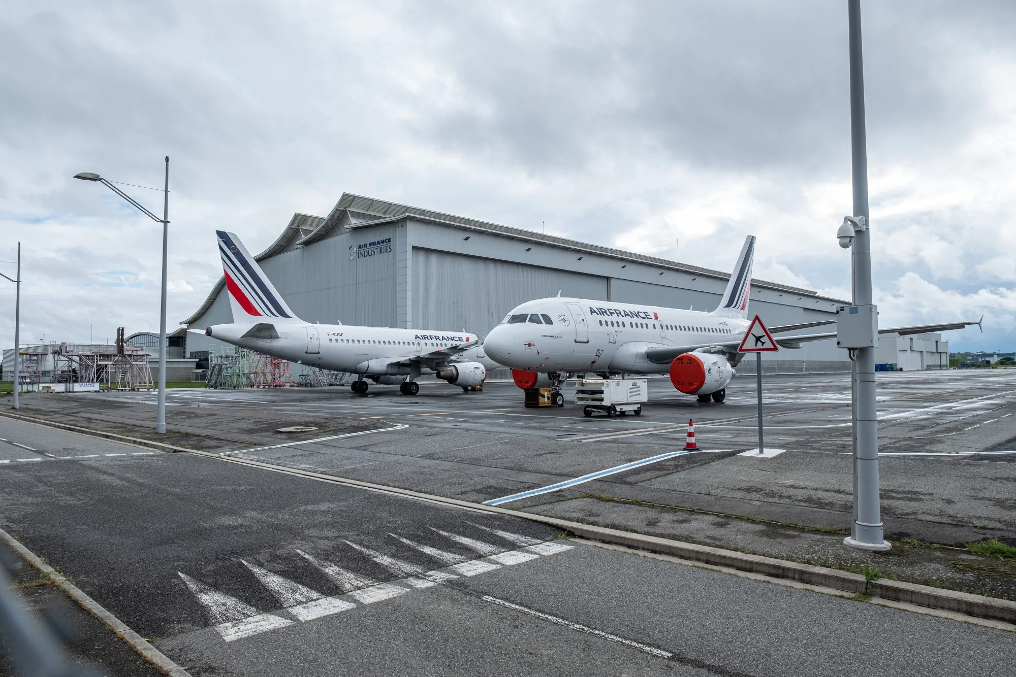 Air France-KLM aircraft&nbsp;sit grounded at Blagnac Airport in Toulouse, France, on Aptil 27.