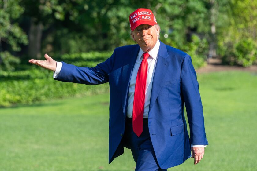 President Trump Returns To White House From New Jersey