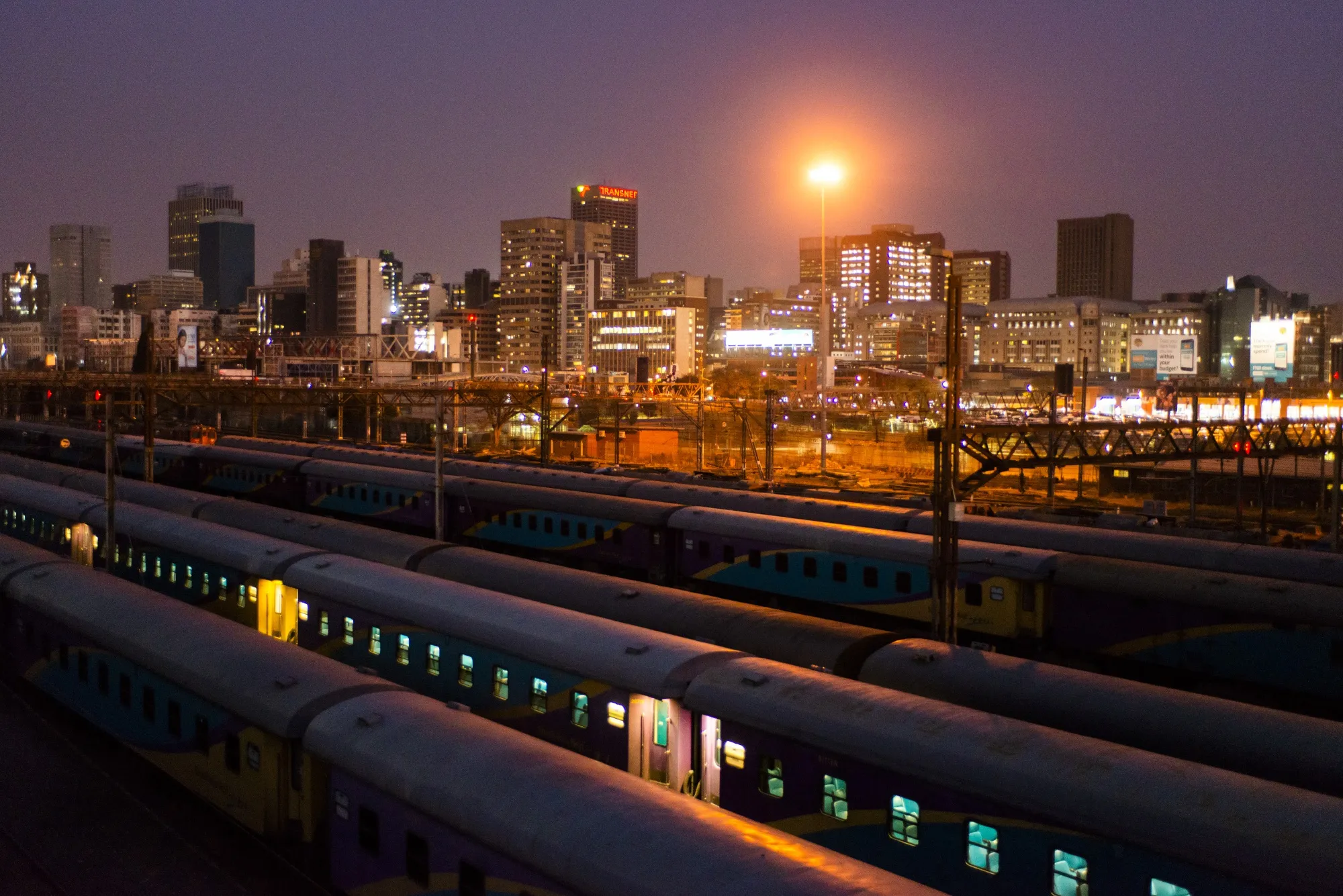 Buildings in the skyline of Johannesburg, South Africa.