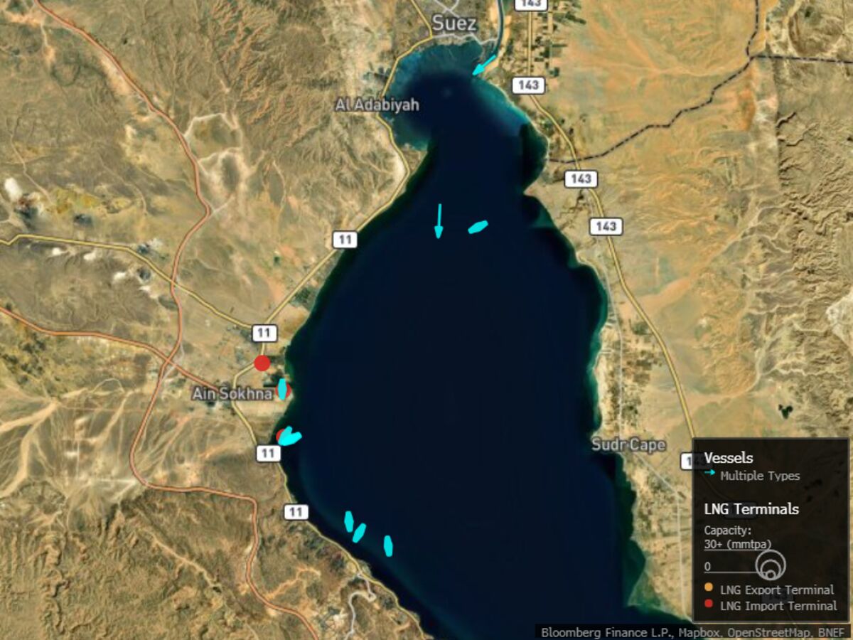 LNG Ships Pile Up Near Egypt Terminals as Demand Craters