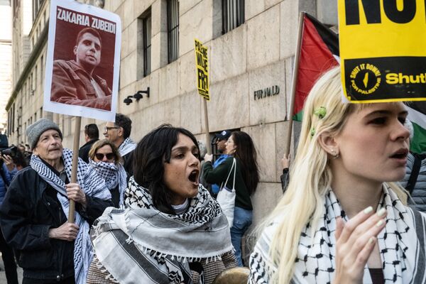 Pro-Palestinian Protests Continue At Columbia University