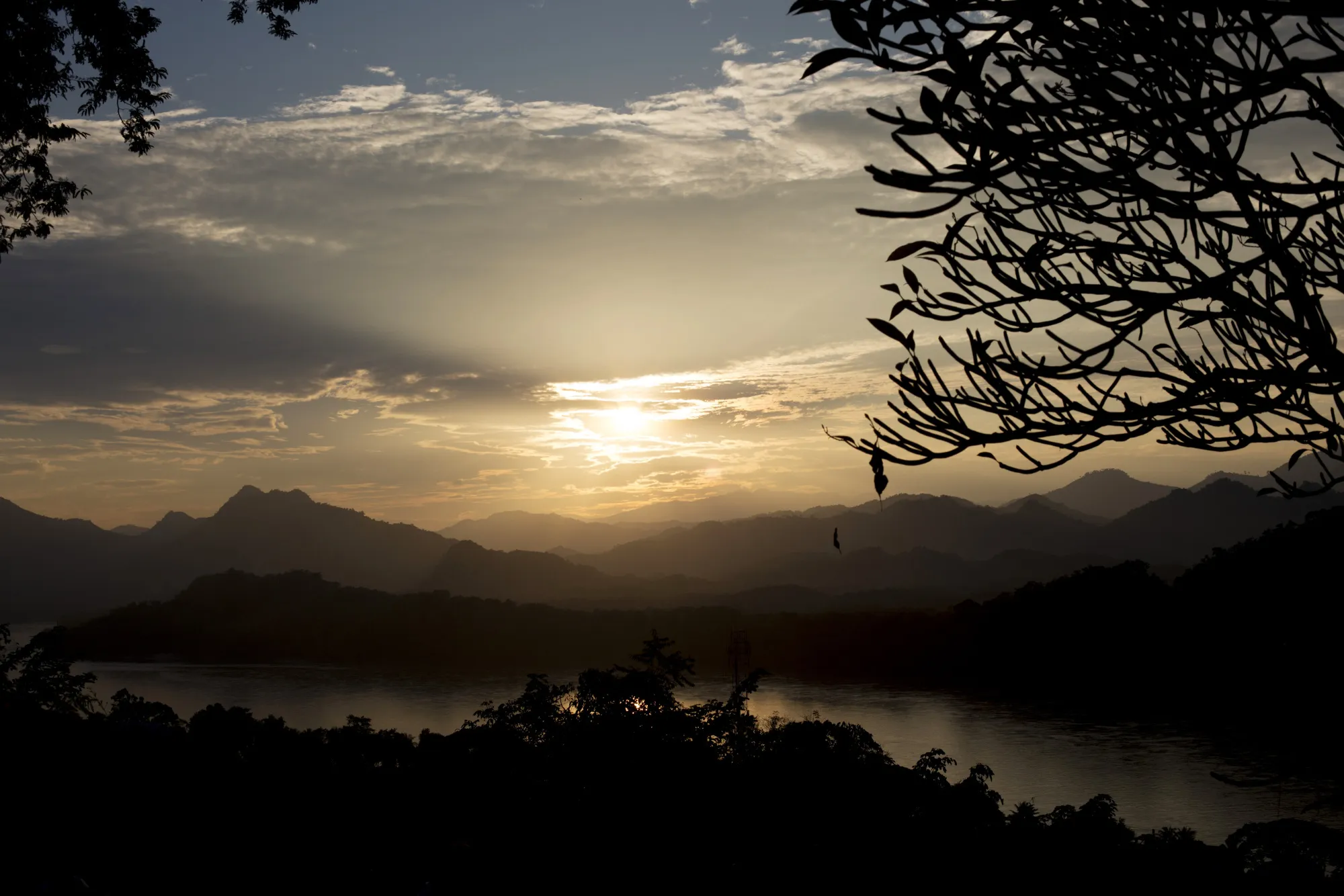 The Mekong river in Luang Prabang.